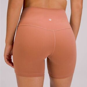 Lululemon align shorts in dusty coral/brier rose